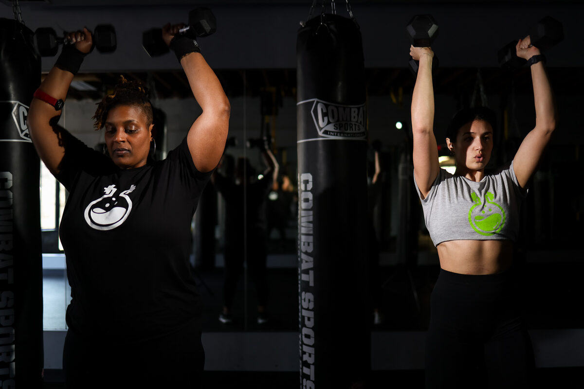 Weight training with coach